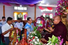 ကရင်ပြည်နယ်ဝန်ကြီးချုပ်ဦးစောမြင့်ဦး ဒုတိယမြိုင်ကြီးငူဆရာတော် အဂ္ဂမဟာမင်္ဂလဓမ္မဇောတိကဓဇသီရိပျံချီ ဘဒ္ဒန္တဉာဏိက၏ (၆၆)နှစ်ပြည့်ဝိဇာတမွေးနေ့ အလှူတော်မင်္ဂလာအခမ်းအနားသို့တက်ရောက်ဖူးမြော်ကြည်ညို