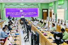 ကရင်ပြည်နယ်ဝန်ကြီးချုပ်ဦးစောမြင့်ဦး အခြေခံပညာကျောင်းများ၌ စုပေါင်းသန့်ရှင်းရေးလုပ်ငန်းဆောင်ရွက်မှုအား ကြည့်ရှုအားပေး၊(၇၇)နှစ်မြောက် ပြည်ထောင်စုနေ့အထိမ်းအမှတ် ကျပန်းစကားပြောပြိုင်ပွဲနှင့်ဆုချီးမြှင့်ပွဲတက်ရောက်