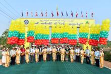 (၇၉)နှစ်မြောက် တပ်မတော်နေ့ကို ဂုဏ်ပြုသောအားဖြင့် မဲဘောင်-နောင်ပလိန်-ဝင်းစိန်လမ်း ကတ္တရာလမ်းဖွင့်