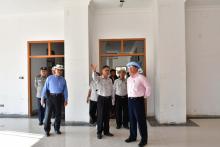 ကရင်ပြည်နယ်ဝန်ကြီးချုပ်ဦးစောမြင့်ဦး ဘားအံမြို့ပေါ်ရှိ တည်ဆောက်ရေးလုပ်ငန်းများအား ကြည့်ရှုစစ်ဆေး