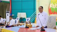 ကရင်ပြည်နယ်ဝန်ကြီးချုပ်ဦးစောမြင့်ဦး ဘားအံမြို့နယ်အတွင်းရှိ ရပ်ကွက်/ကျေးရွာအုပ်စု အုပ်ချုပ်ရေးမှူးများနှင့်တွေ့ဆုံ