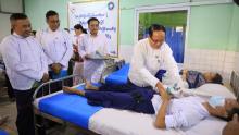 (၇၈)နှစ်မြောက်ပြည်ထောင်စုနေ့ကိုကြိုဆိုဂုဏ်ပြုသေားအားဖြင့် ဘားအံနည်းပညာတက္ကသိုလ်ကြက်ခြေနီအသင်းခွဲ ဘာသာရပ်ပေါင်းစုံစုပေါင်းသွေးလှူဒါန်း