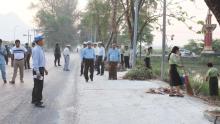 ကရင်ပြည်နယ်ဝန်ကြီးချုပ်ဦးစောမြင့်ဦး ဘားအံမြို့သန့်ရှင်းသာယာလှပရေး စုပေါင်းသန့်ရှင်းရေးလုပ်ငန်း ဆောင်ရွက်မှုများအား ကြည့်ရှုအားပေး