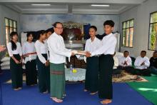 ကရင်ပြည်နယ်ဝန်ကြီးချုပ်ဦးစောမြင့်ဦး ရပ်ဝေးဒေသများမှ တက္ကသိုလ်ဝင်စာမေးပွဲလာရောက်ဖြေဆိုကြသည့် ကျောင်းသား၊ကျောင်းသူများအားတွေ့ဆုံအားပေး