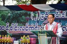 ကရင်ပြည်နယ်ဝန်ကြီးချုပ်ဦးစောမြင့်ဦး ကရင်စာပေနှင့်ယဉ်ကျေးမှုစုပေါင်းသင်တန်းဆင်းပွဲတက်ရောက်