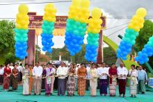 ကဆုန်လပြည့်(ဗုဒ္ဓနေ့)တွင် ရွှေယဉ်မျှော်ပြည်တော်ဧစေတီတော်၌ ဆရာတော်၊သံဃာတော်၊သီလရှင် ၂၆၈၀ ပါးအား ပဲဆွမ်းလောင်းလှူ