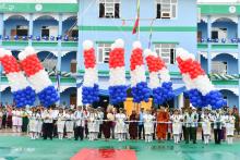 ကရင်ပြည်နယ်ဝန်ကြီးချုပ်ဦးစောမြင့်ဦး လှိုင်းဘွဲမြို့နယ်၊ ကြာအင်းခေတ်မီစံပြကျေးရွာ အထက်တန်းကျောင်း ကျောင်းဆောင်သစ်ဖွင့်ပွဲ တက်ရောက်