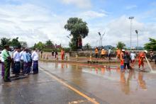 ဘားအံမြို့၌ သံလွင်မြစ်ရေပြန်လည်ကျဆင်း စုပေါင်းသန့်ရှင်းရေးလုပ်ငန်းများဆောင်ရွက်