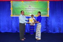 အသေးစားကုန်ထုတ်လုပ်ငန်းများဖန်တီးပေးရေးနှင့်ကျေးလက်နေမိသားစုဝင်ငွေတိုးရေးစီမံကိန်း စက်ချုပ်နည်းပညာသင်တန်းဆင်း