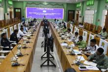 ပြည်နယ်မြေပြင်ကွင်းဆင်းစာရင်းကောက်ယူရေးကြီးကြပ်မှုကော်မတီလုပ်ငန်းညှိနှိုင်းအစည်းအဝေးကျင်းပ တိုင်းဒေသကြီးနှင့်ပြည်နယ် အသက်(၂၅)နှစ်အောက် အမျိုးသမီးဘောလုံးပြိုင်ပွဲကြည့်ရှုအားပေး