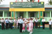 နှစ်(၇၀)ပြည့်ကရင်ပြည်နယ်နေ့ကိုကြိုဆိုဂုဏ်ပြုသောအားဖြင့် တရုတ်လှအခြေခံပညာအထက်တန်းကျောင်းရှိ RC တစ်ထပ်ကျောင်းဆောင်သစ်ဖွင့်လှစ်