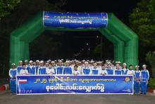 ကရင်ပြည်နယ်ဝန်ကြီးချုပ်ဦးစောမြင့်ဦး ဒီဇင်ဘာလူထုအားကစားလ စုပေါင်းလူထုလမ်းလျှောက်ပွဲ ပါဝင်ဆင်နွှဲ