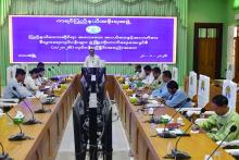 နိုင်ငံ့စီးပွားမြှင့်တင်ရေး ပြည်နယ်အဆင့်ကျေးရွာစီမံကိန်းကြီးကြပ်မှုကော်မတီ လုပ်ငန်းညှိနှိုင်းအစည်းအဝေးကျင်းပ