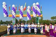 (၇၉)နှစ်မြောက်ပြည်ထောင်စုနေ့ကိုကြိုဆိုဂုဏ်ပြုသောအားဖြင့် ကော့သာခေါင်ကျေးရွာကုန်ထုတ်လမ်းသစ်ဖွင့်