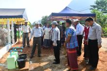 ကရင်ပြည်နယ်ဝန်ကြီးချုပ်ဦးစောမြင့်ဦး ကျေးလက်ရေပေးဝေရေးနှင့်မြစိမ်းရောင်ကျေးရွာစီမံကိန်းလုပ်ငန်းများ ကြည့်ရှုစစ်ဆေး