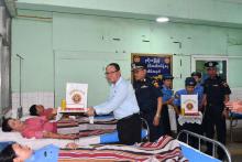 နှစ်(၈၀)ပြည့် မီးသတ်တပ်ဖွဲ့နေ့အထိမ်းအမှတ် စုပေါင်းသွေးလှူဒါန်း ကရင်ပြည်နယ်ဝန်ကြီးချုပ် ကြည့်ရှုအားပေး