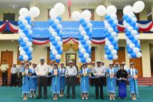 ကရင်ပြည်နယ်ဝန်ကြီးချုပ်ဦးစောမြင့်ဦး ပြည်နယ်ဥပဒေချုပ်ရုံး ဝန်ထမ်းအိမ်ရာ (၄)ခန်းတွဲ(၂)ထပ်အဆောက်အဦ ဖွင့်ပွဲအခမ်းအနားတက်ရောက်