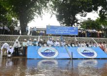 ကရင်ပြည်နယ်ဝန်ကြီးချုပ်ဦးစောမြင့်ဦး သံလွင်မြစ်အတွင်း ငါးမျိုးစိုက်ထည့်