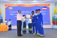 အောင်ပွဲရကရင်ပြည်နယ်အသက်(၁၈)နှစ်အောက် အမျိုးသားဘောလုံးအသင်းအား ကြိုဆိုဂုဏ်ပြု